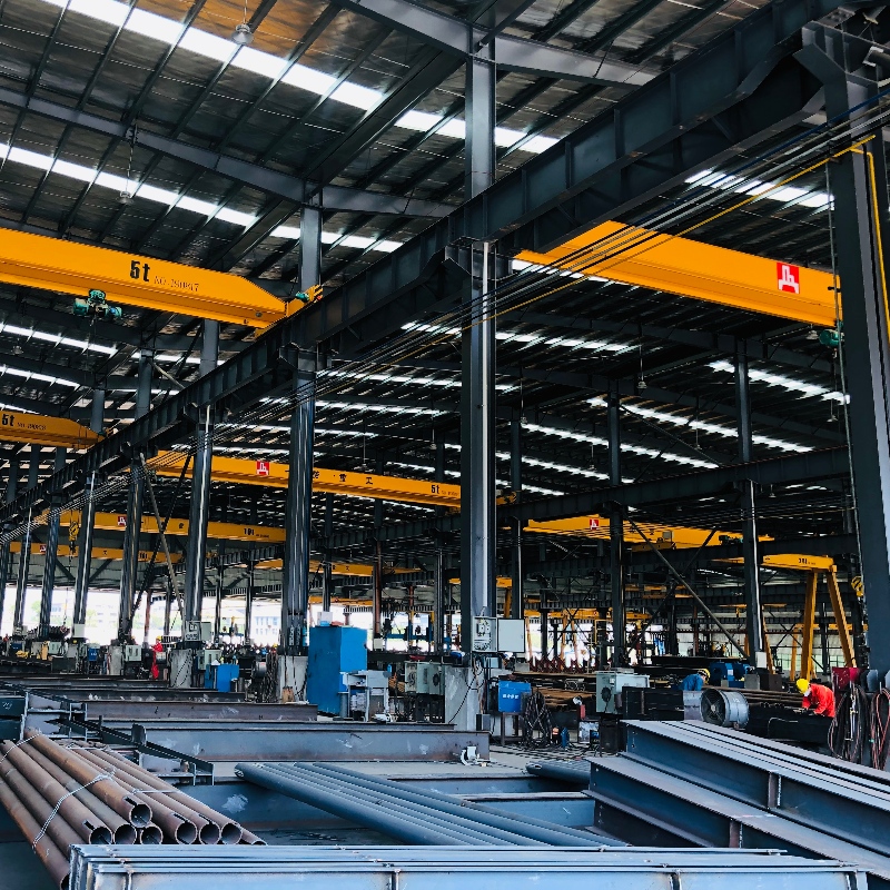 China Steel Structure Factory Framed Commercial Office Building, Structural Steel Truss Prefab Construction with Drawing